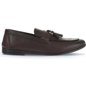 Resim Bueno Shoes Kahverengi Deri Erkek Loafer 21ma412 