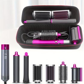 Resim 1 adet Airwrap Styler & Aksesuarlar Organizatör Kılıfı - Dayanıklı, Şok Geçirmez Seyahat Taşıma Çantası, Kaymaz Koluyla, Siyah ve Kırmızı Kenarlı, Difüzör ile Uyumlu (Difüzör Dahil Değil), Seyahat Çantası 