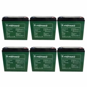 Resim Yiğit 12 V 24 Ah Elektrikli Bisiklet Aküsü 6'lı Set 