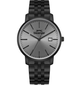 Resim Slazenger Sl.09.2529.1.04 Takvimli 10 Atm Suya Dayanıklı Çelik Kasa Siyah Renk Erkek Kol Saati Siyah 