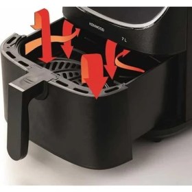 Resim Kenwood Airfryer Xxxl Siyah HFP80.000BK - 7 Litre Geniş Hazne Kapasitesi, 1700 Watt, Dijital Dokunma 