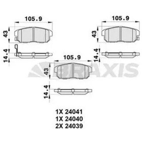 Resim Braxıs Ab0354 Arka Fren Balatasi 5580060j00 5580060j10 F1y12643z 