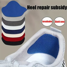 Resim 4 Adet Ayakkabı için Aşınmaya Karşı Topuk Yama - Peluş Nefes Alabilen Ter Emici Topuk Koruyucuları, Yetişkinler İçin Üniseks Ergonomik Tasarım ve Ayak Konforu & Ayakkabı Tamiri, Çoklu Renkler (Mavi/Gri/Beyaz/Siyah), Topuk Koruyucu, Yumuşak Yastıklamalı Tabanlık 