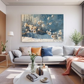 Resim Kış Çiçekleri - 100x70 