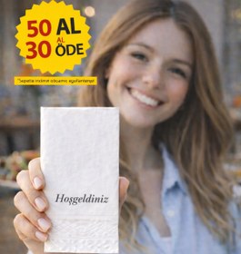 Resim Palo Santo 1000 Adet Hoş Geldiniz Baskılı Peçete Lüks Dekor Motto Misafir Sunum Peçete 