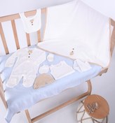 Resim Babyhola Organik %100 Pamuk Kız Erkek Bebek Yenidoğan Tulum Zıbın Battaniye 8'li Set 0-3 ay Hediyelik Hastane Çıkışı 1907 