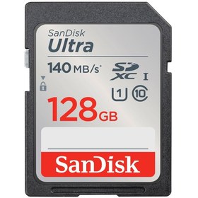 Resim Sandisk Ultra 128GB 140mb/s SDXC Hafıza Kartı 