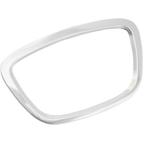 Resim Cbtx A3 / A4l / A6l / Q3 / Q5 / Q7 / A8 İçin Etiket Araba Direksiyon Çıkartması İç Modifikasyon Dekoru Oval Tip Gümüş 