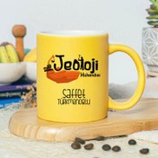 Resim İsme Özel Jeoloji Mühendisi Sarı Kupa Bardak 