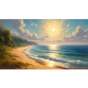 Resim Venspor Huzur Dolu Plaj Manzarası Temalı Arkaplan, Profesyonel Fotoğrafçılık için 200x150cm Duvar Örtüsü Fon 