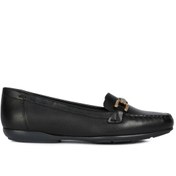 Resim Geox Women's Black Annytah Moc Leather Casual Loafer Derimod