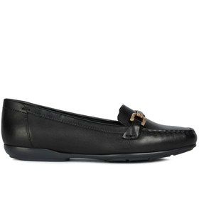 Resim Geox Women's Black Annytah Moc Leather Casual Loafer 