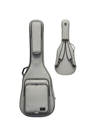 Resim Keten Gri Akustik Gitar Çantası Su Geçirmez Pedli Sap Sabitleyici Cırtlı Gigbag 