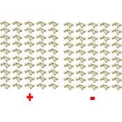 Resim Replax Akü Kesme Gerçek Kutup Başı (+)(-) 100 Lü Poşet Pirinç 