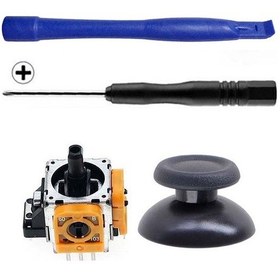 Resim Ps4 Analog Motor Ve Topuz 1+1 Tornavida Ayırıcı Set Playstation 4 Kol Tamir Seti Yedek Parça 