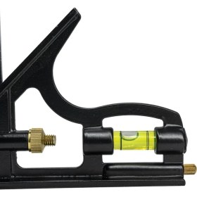 Resim Badem10 Dw Ayarlanabilir Su Terazili Gönye 30CM 45-90° Marangoz Açı Ölçer 