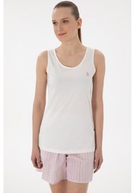 Resim U.s. Polo Assn. Kadın Ekru Pijama Takım 50312902-vr019 Ecru Ekru 