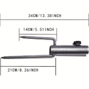 Resim Patio ve plaj şemsiyeleri için tasarlanmış ağır metal zemine sabitleme aleti, iki çatal ile birlikte gelir. Toprağa sabitlemek için idealdir, bayraklar, balıkçılık çubukları, dış mekan etkinlikleri, parklar ve çimler için uygundur. 