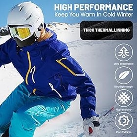 Resim ICOCOPRO Kar maskesi, yüz maskesi, kış balaclava, kayak maskesi, motosiklet, bisiklet, yüz maskesi, motosiklet maskesi, nefes alır, rüzgar geçirmez, erkekler ve kadınlar için 