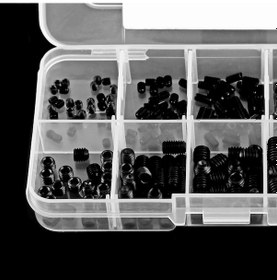 Resim Wezone 12.9 Dereceli 240 Adet M3-m8 Çelik Çift Taraflı Somun Seti, Siyah Kaplama, Kutu İçerisinde 132x68x22mm 