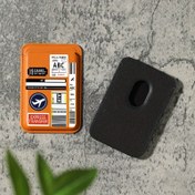 Resim 2025 Yeni Şık Lüks Tasarımcı Grafik Desenli Sentetik Sahte Deri Manyetik Kart Tutucu için Iphone 16 15 14 13 12 Pro Max Sahte Deri Cüzdan Eki, 1-2 Kartı Barındırır, Dahili Güvenlik Cebi Özellikli 