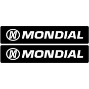 Resim Mondial Sticker Siyah 15x3cm 2 Li Set Universal Mondial Etiket 
