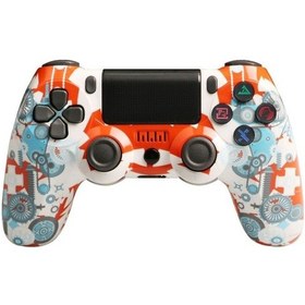 Resim Işık Şeridi Çift Titreşim Oyun Kolu İle Ps4 Kablosuz Bluetooth Oyun Denetleyicisi İçin Vites 