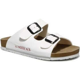 Resim Lumberjack Mendy Tokalı Beyaz Yazlık Kadın Plaj Terlik Beyaz 