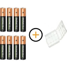 Resim Duracell 2500 mAh AA Şarj Edilebilir Kalem Pil 8'li + Pil Kutusu 