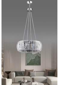 Resim İstanbul Avize Istanbul Avize Venüs Gümüş 40 Cm Kristal Taşlı Avize 