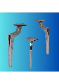 Resim 14 Cm Metal Zirve Ayak Koltuk Ayağı Mobilya Ayağı Ünite Ayağı Konsol Ayağı Puf Berjer Ayağı Krom 