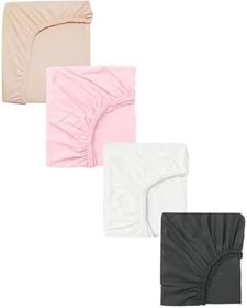Resim 4 Adet Pamuklu ve Lastikli 60 x 120 x 15 cm Penye Bebek Çarşaf 