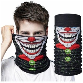 Resim Joker Yüz Baskılı Baf Bandana - Çok Amaçlı Boyunluk Bandana 2 No 