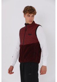 Resim Maraton Regular Erkek Dik Yaka Bordo- Yelek Bordo- 