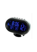 Resim Aubyhe Araç İçin Çok Fonksiyonlu Dijital Saat - Sıcaklık, Voltmetre Ve Mavi Led Ekran 
