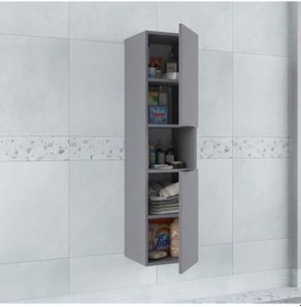 Resim Biani Fix Arya Ve Loft Uyumlu Mat Gri Boy Dolabı Çok Renkli 