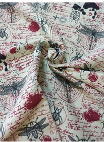 Resim Renkli Gazete Kağıdı Desenli Dijital Kumaş 