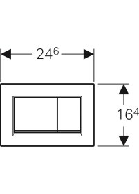 Resim Geberit SIGMA30 115.883.KN.1 Çift Basmalı Mat/parlak/mat 
