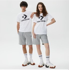 Resim Converse Go-to Star Chevron Logo Unisex Beyaz T-shirt Düz 10025458 Beyaz 