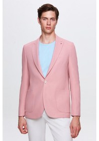 Resim Twn Slim Fit Gül Kurusu Armürlü Uçan Blazer Kumaş Ceket 4ef04zb024092 Gül Kurusu 