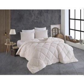 Resim Comfort Yorgan Seti Çift Kişilik Stripe Krem Çok Renkli 