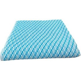 Resim Kara Tezgah Pamuk Santranç Desen Peştemal Turkuaz 100 180 