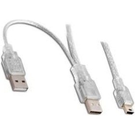 Resim Mini usb harddisk kablosu 5 pin usb Y hdd kablosu 80 cm mini usb 2.5 harddisk kablosu 