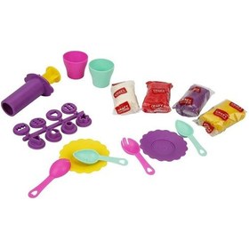 Resim Mey İthalat Crafy Buzzy Muzzy Dondurma Oyun Hamuru Seti 200 G 22 Parça Pembe 
