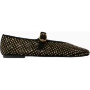 Resim Mayfair Bale Ayakkabısı, Kurt Geiger Süet Kristal Detaylı Zarif Ayakkabı 