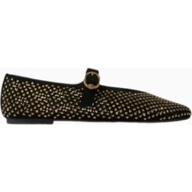 Resim Mayfair Bale Ayakkabısı, Kurt Geiger Süet Kristal Detaylı Zarif Ayakkabı 