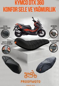 Resim PROOFMOTO Kymco Dtx 360 Konfor Sele Ve Yağmurluk Kılıf 