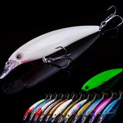 Resim Minnow Balıkçılık Yemleri, Balıkçılık İçin Metal Kalamar Sert Mallar, Aydınlık Swimbait Deniz Nehri Shad Wobbler Trolling Kalamar Balığı Cazibesi İçin 