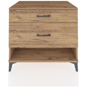 Resim Kronos Şifonyer Tek Raflı 2 Çekmeceli 88x59x80 Çam-çam Atlas Çam 