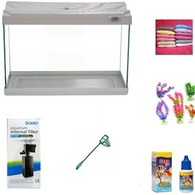 Resim Kanki Pet 3518 Akvaryum Hazır Set Beyaz 35 CM 